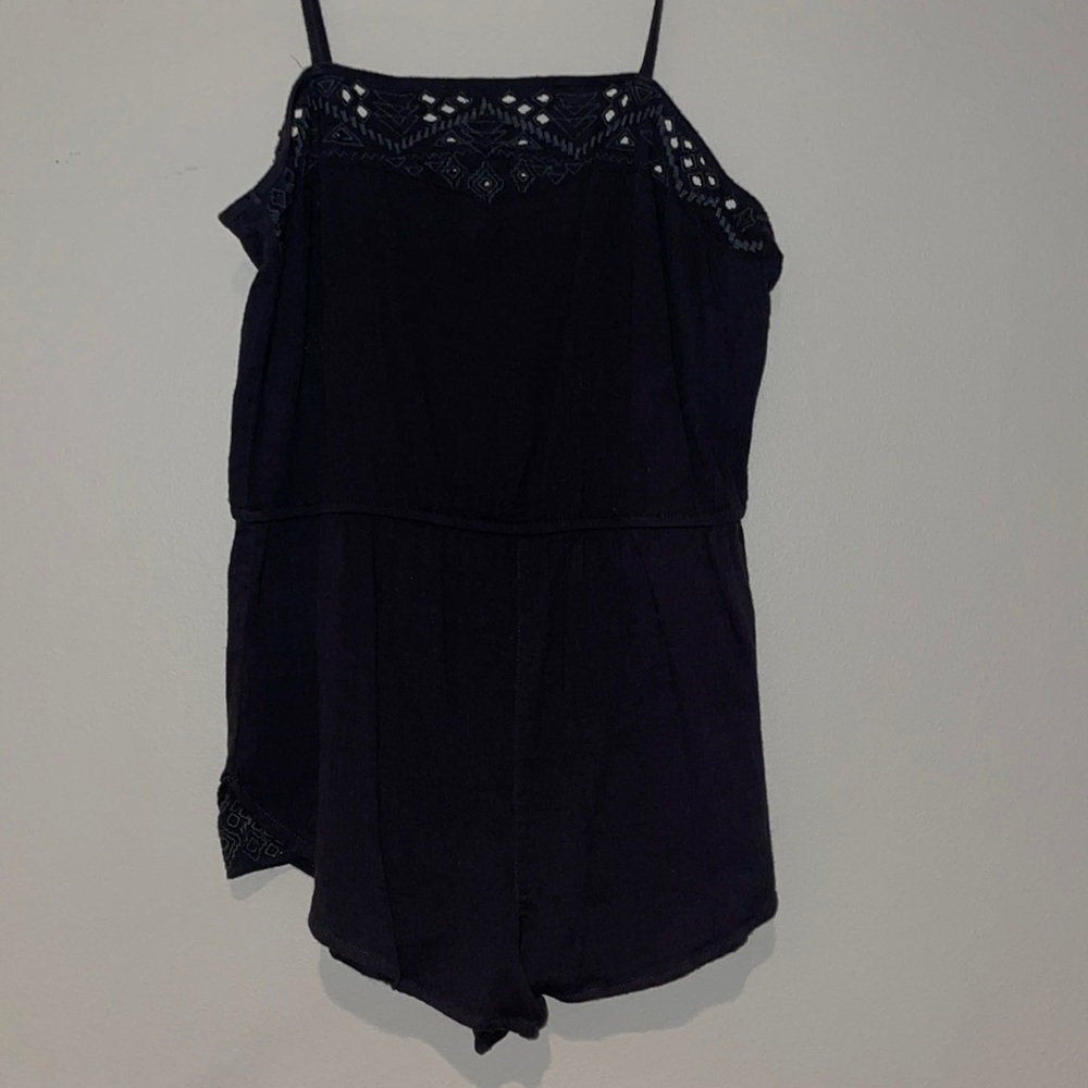 Billabong Black Romper with Embroidery